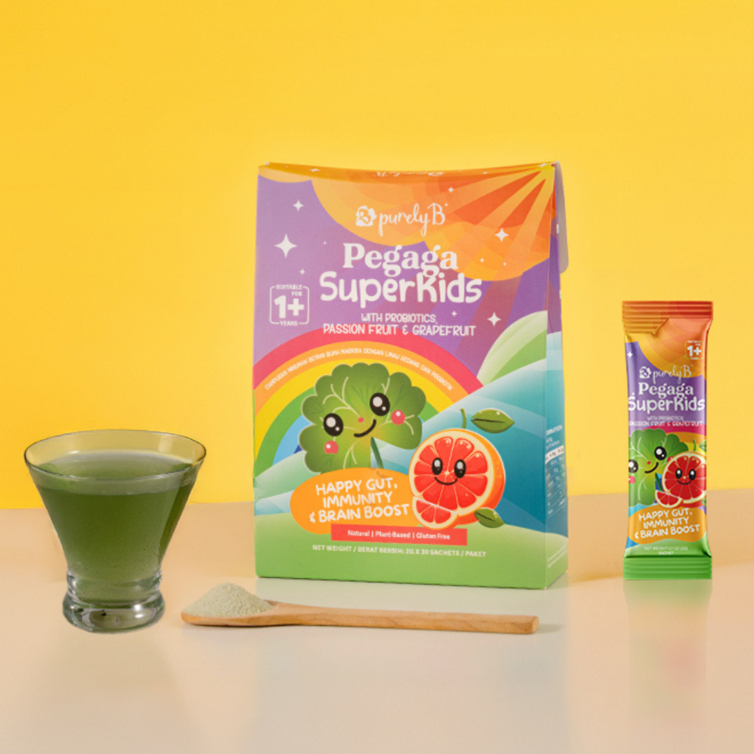 Pegaga Superkids with Probiotics, Passion fruit & Grapefruit