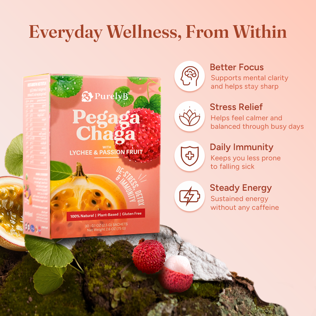 Pegaga-Chaga with Lychee & Passionfruit