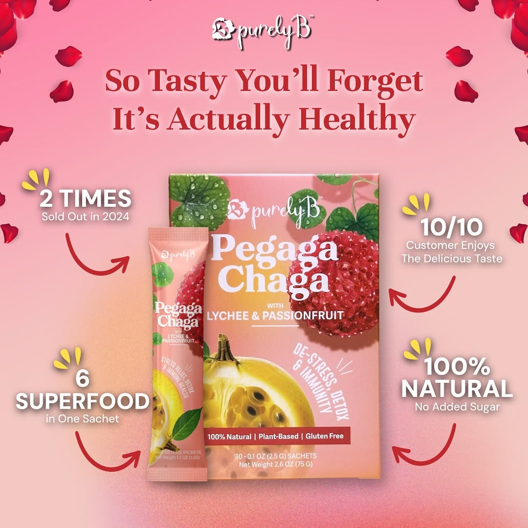 Pegaga-Chaga with Lychee & Passionfruit