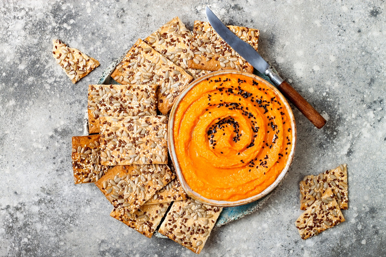 Spicy Pumpkin Hummus: Halloween Just Got A Healthy (& Delicious!) Makeover