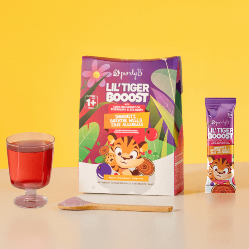 Lil' Tiger Booost with Tiger Milk Mushroom, Elderberry & Red Grape